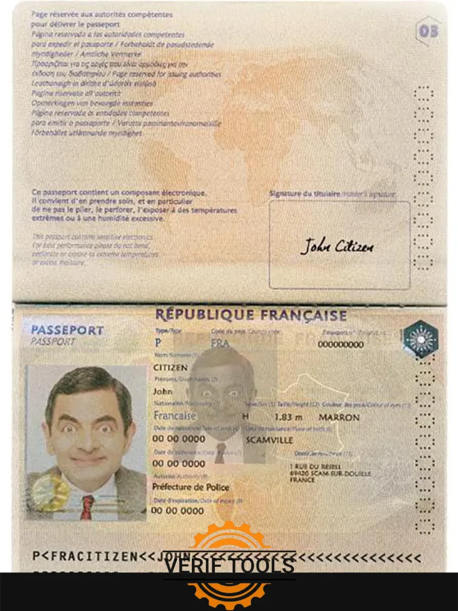 France Passport Version 2 — Passports