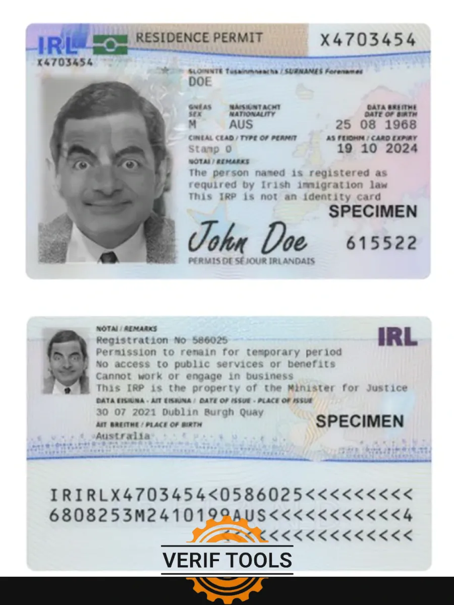 Ireland Residence Permit 2021 Present — Residence Permit