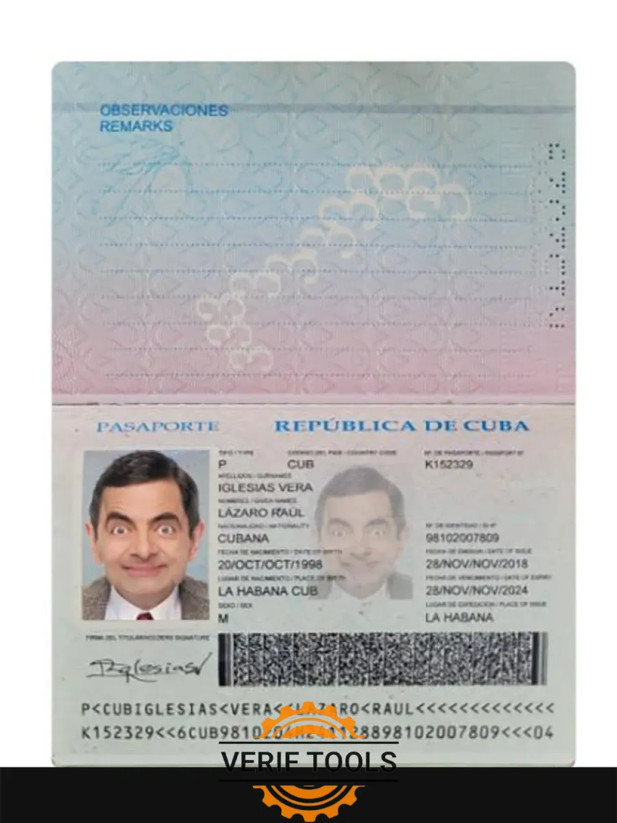 Cuba Passport 2018 Present — Passports