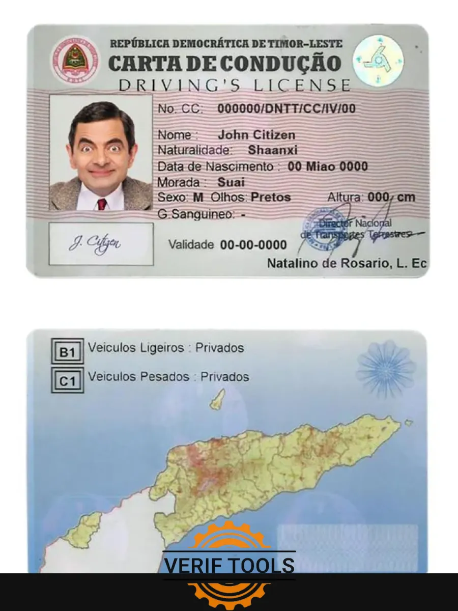 Timor Leste Driving License — Driver License
