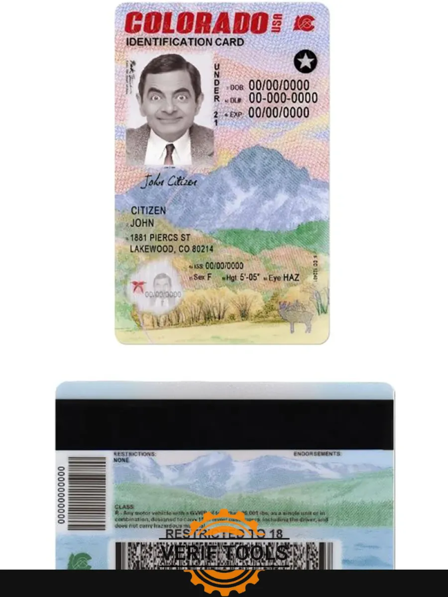 Usa Colorado Id Card Under 21 — ID Cards