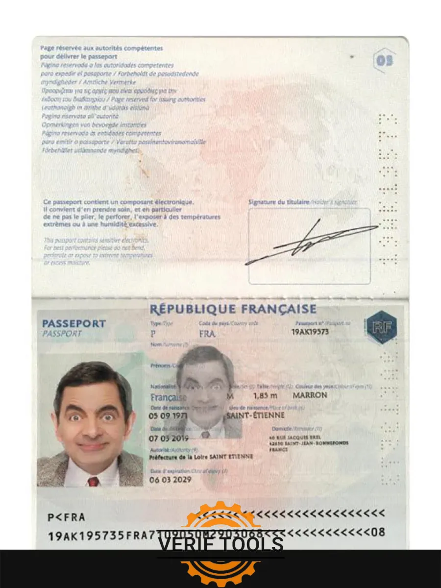 France Passport 2019 Present
