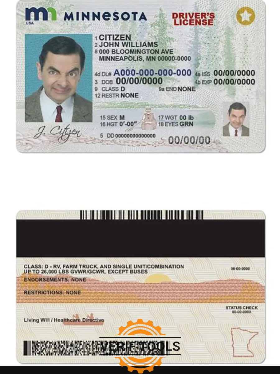Usa Minnesota Driving License — Driver License