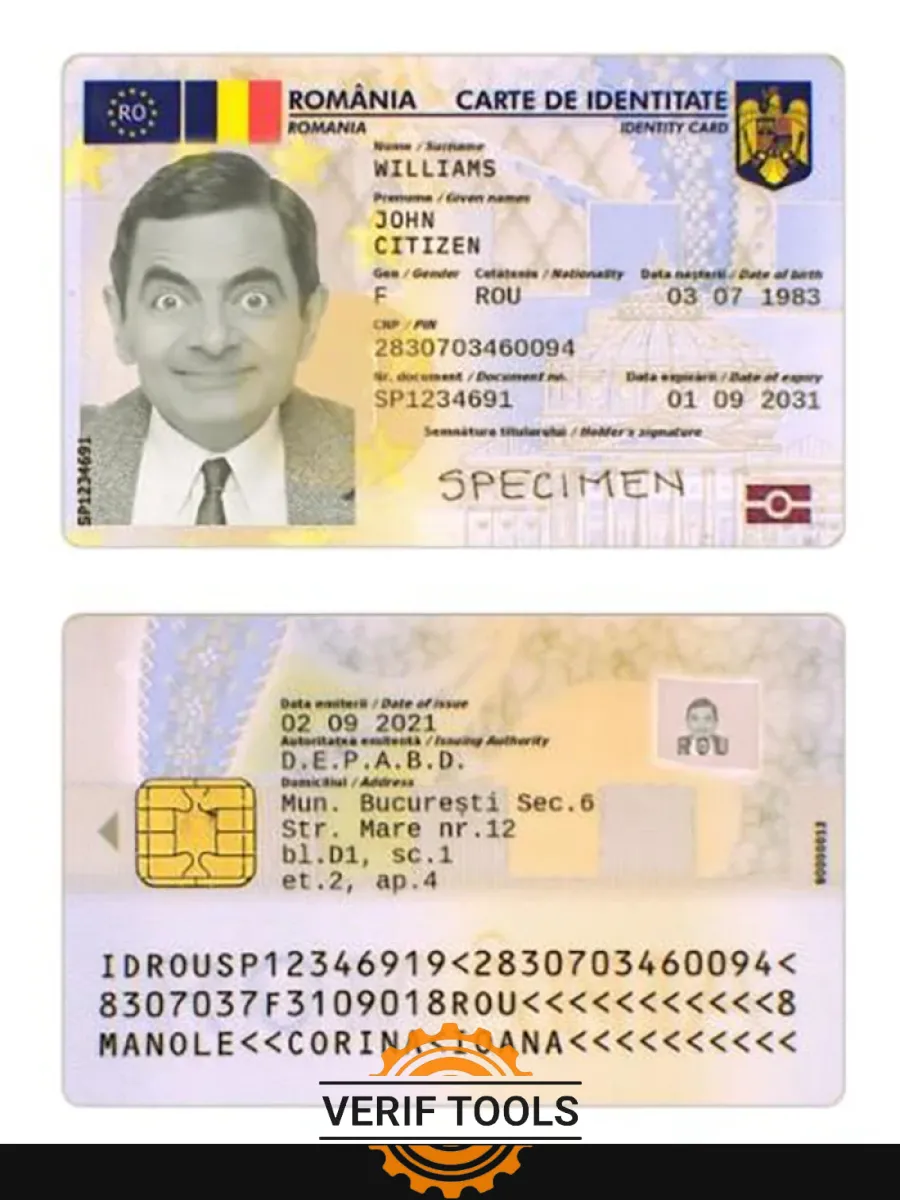 Romania Id Card 2019 Present — ID Cards