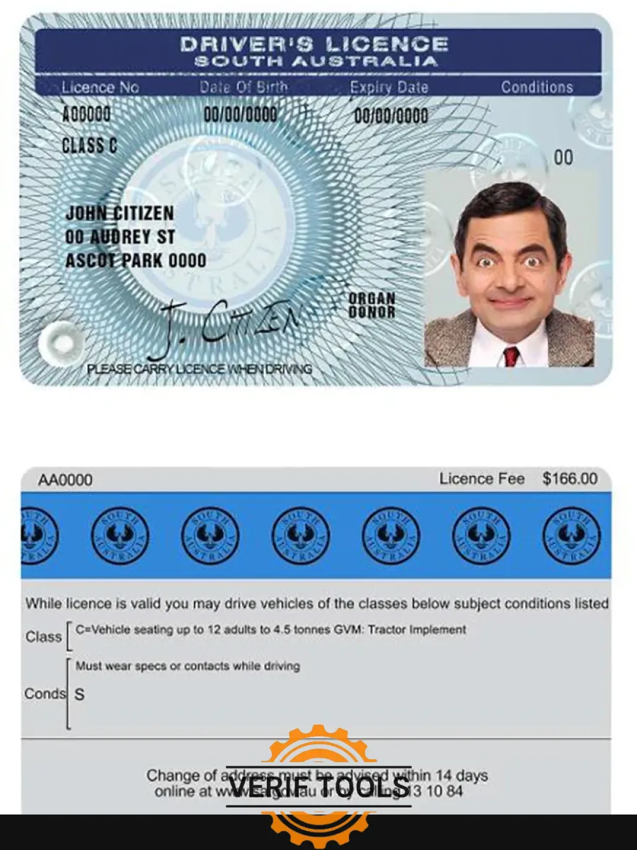 South Australia Driving License — Driver License