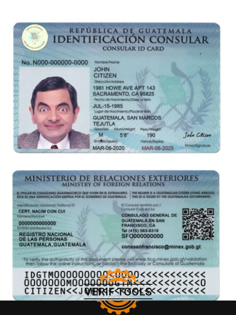 Guatemala Consular Id Card — ID Cards