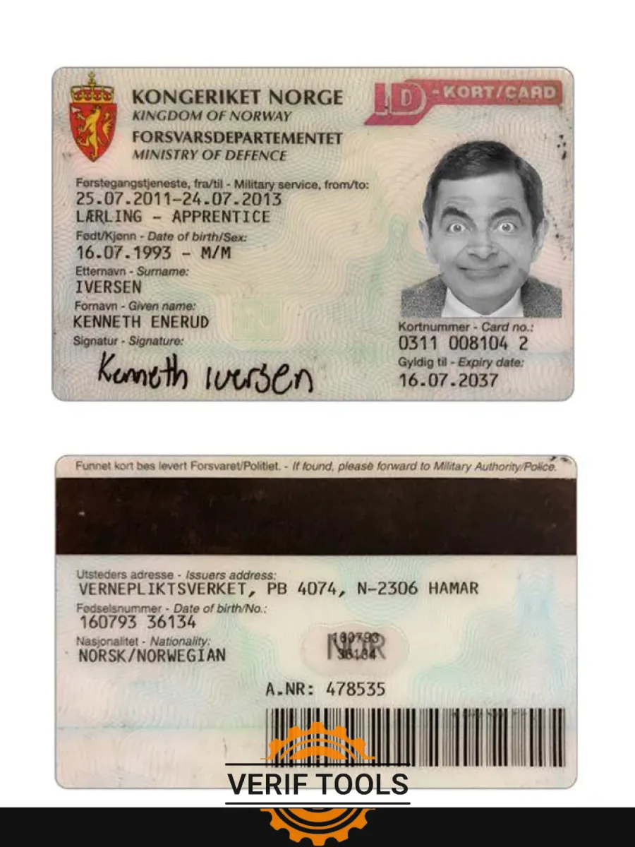 Norway Id Kort Card — ID Cards
