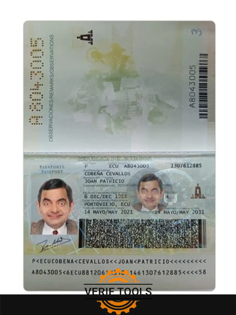 Ecuador Passport 2021 Present — Passports