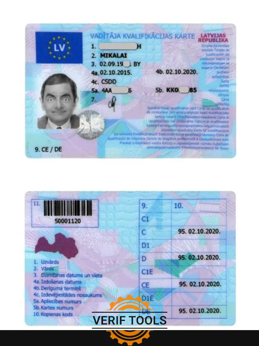 Latvia Dl — Driver License