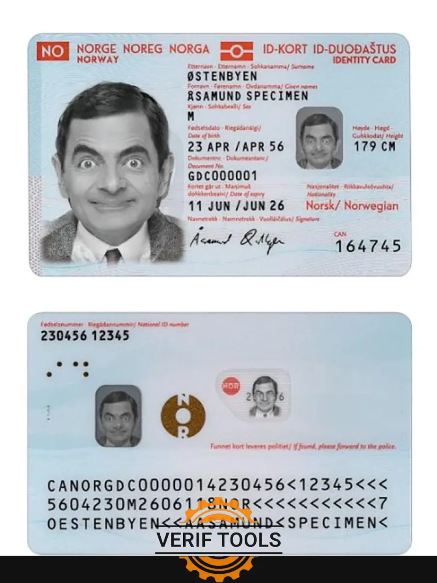 Norway Id Card 2021 Present — ID Cards