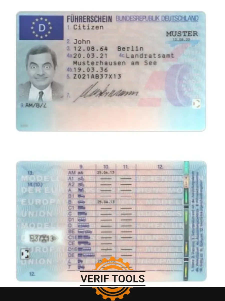Germany Driving License 2021 Present — Driver License