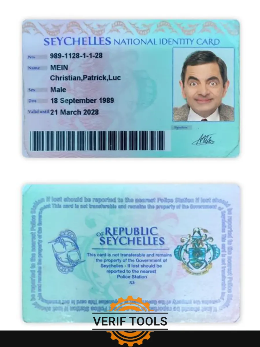 Seychelles National Id Card