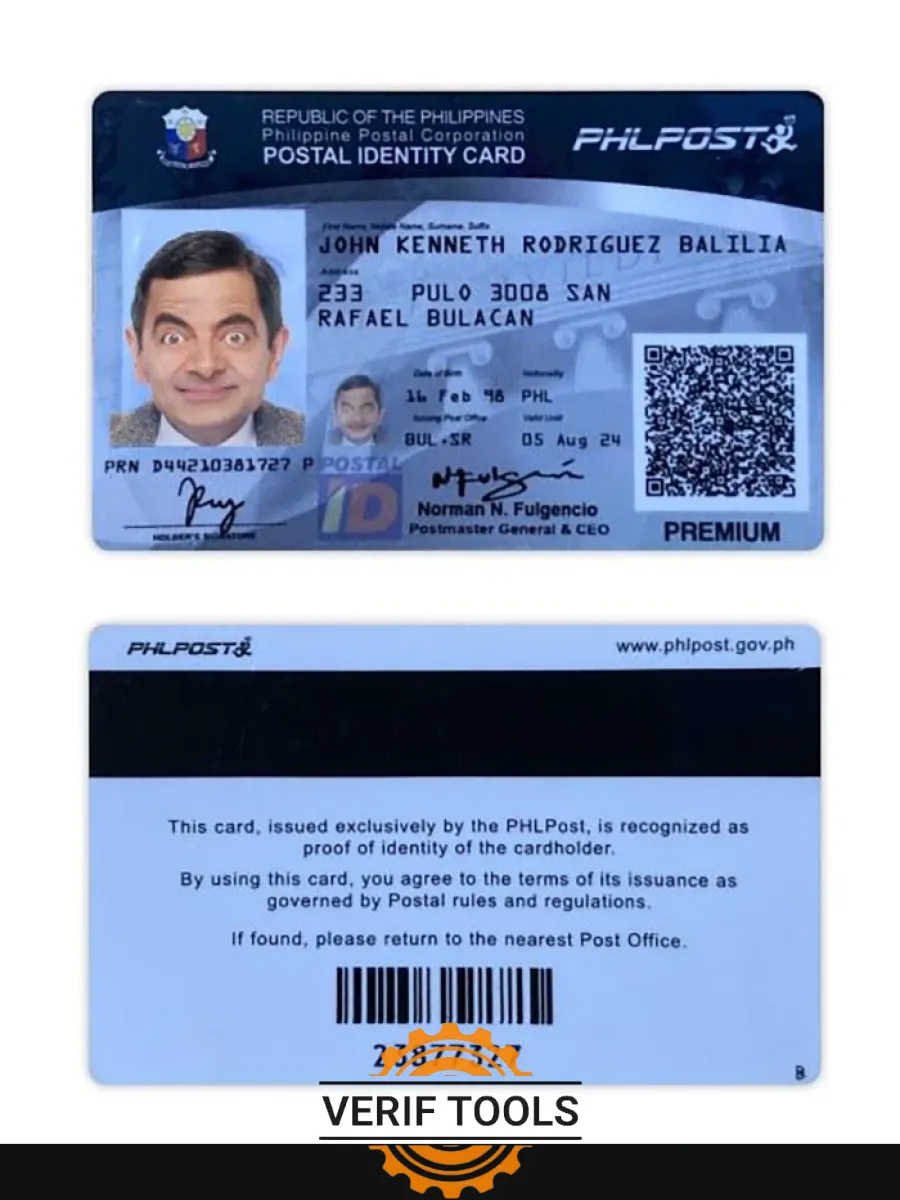 Philippines Postal Identity Card — ID Cards