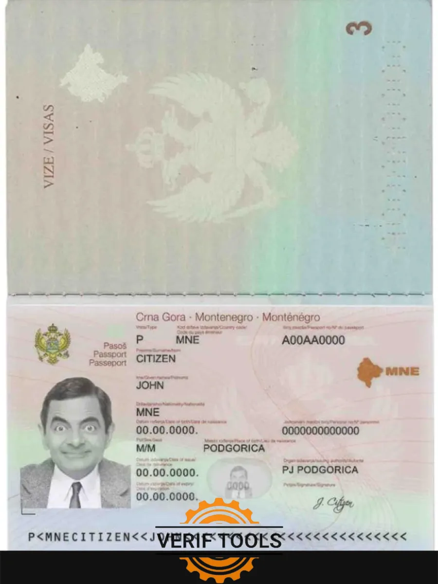Montenegro Passport — Passports