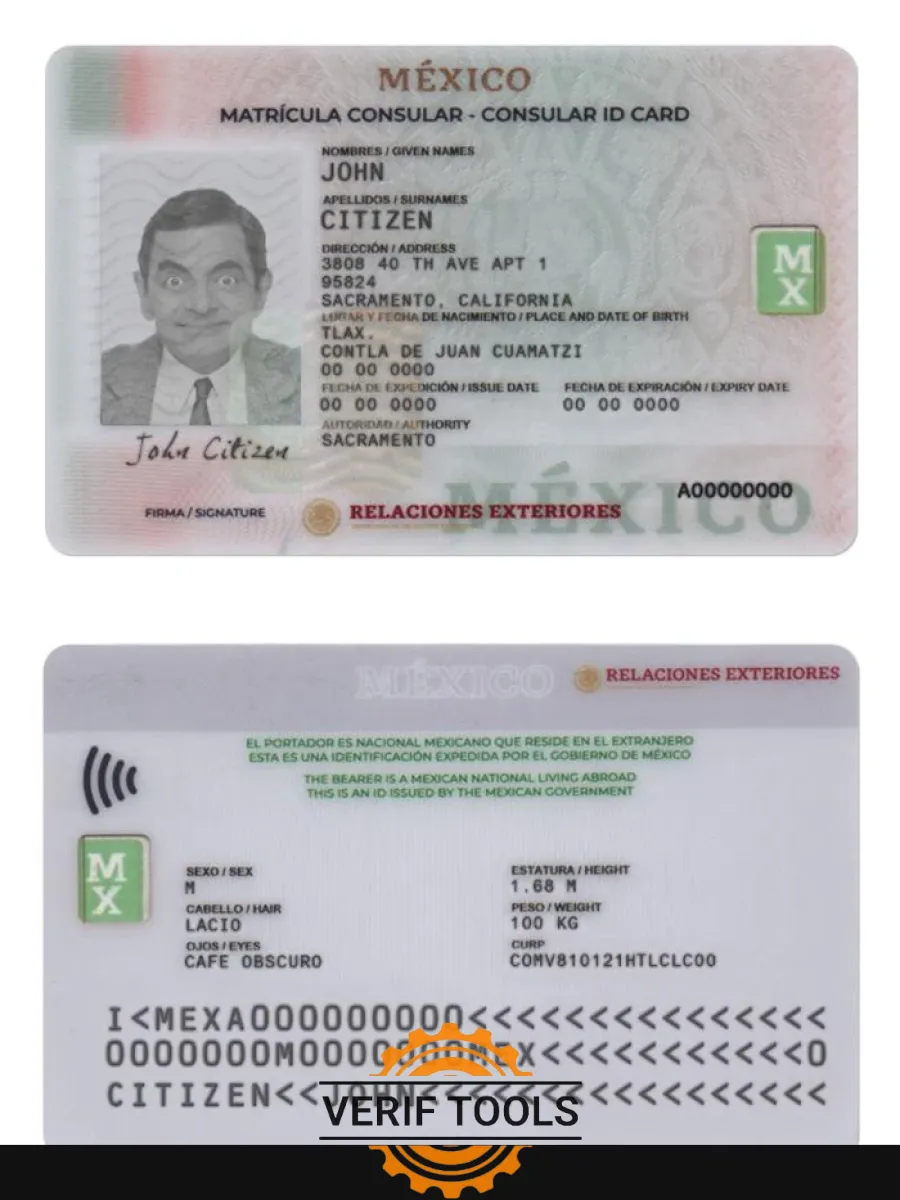 Mexico Consular Id Card — ID Cards
