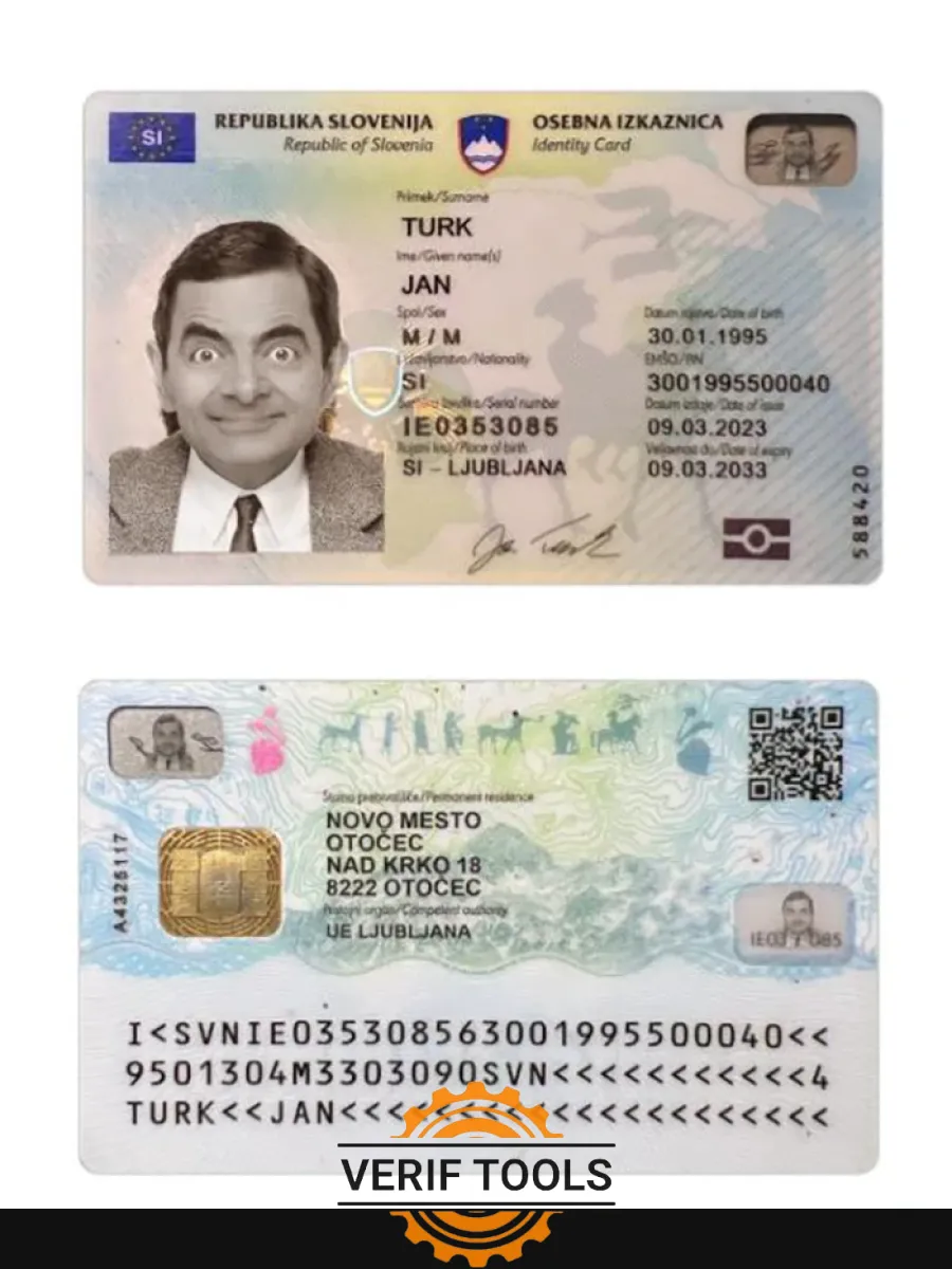 Slovenia Id Card 2023 Present — ID Cards