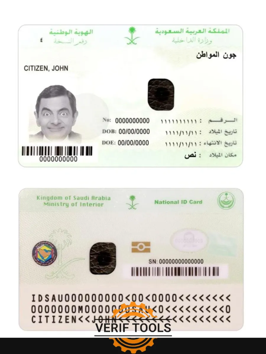 Saudi Arabia National Id Card — ID Cards