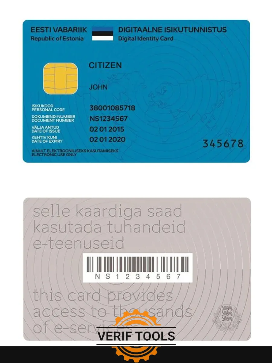 Estonia Digital Id Card 2018 Present — ID Cards