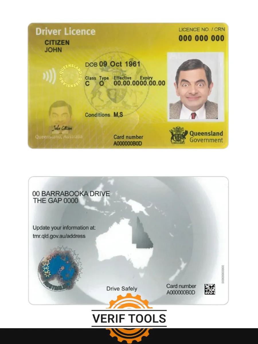 Australia Queensland Dl New Version — Driver License