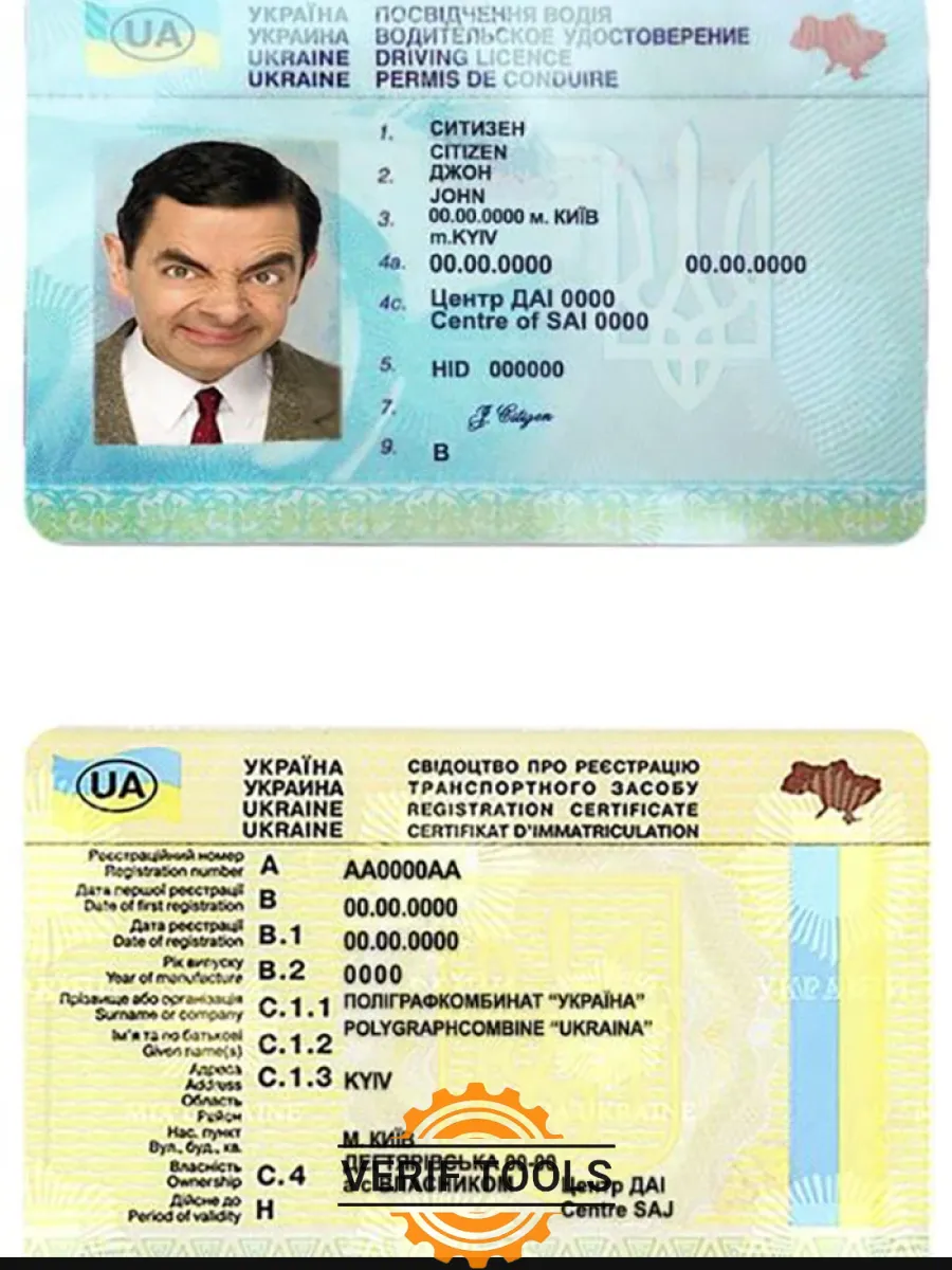 Ukraine Driving License — Driver License