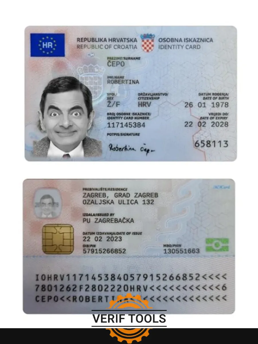 Croatia Id Card 2023 Present — ID Cards