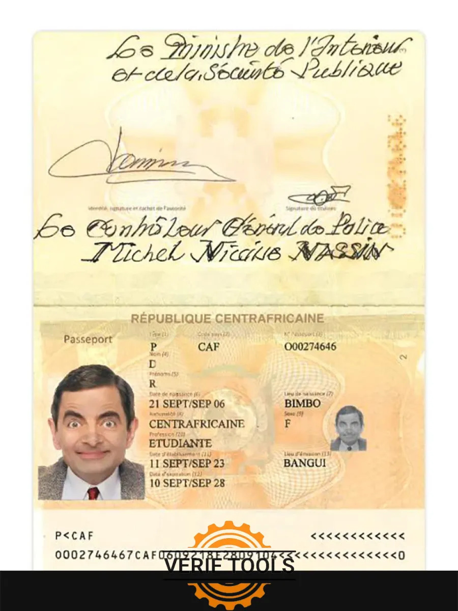 Central Africa Passport 2023 Present — Passports