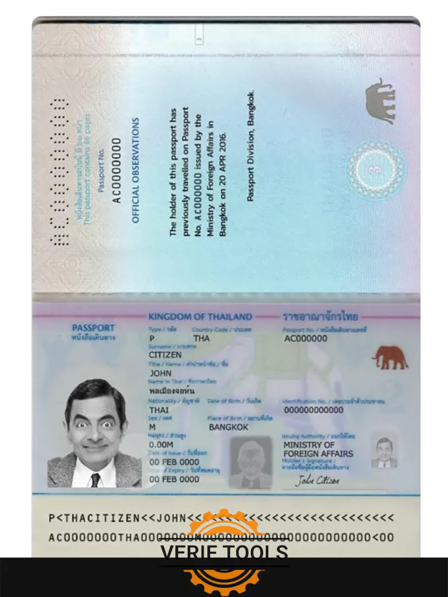 Thailand Passport New Version — Passports