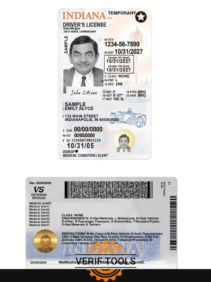 Usa Indiana Driving License Under 21 — Driver License