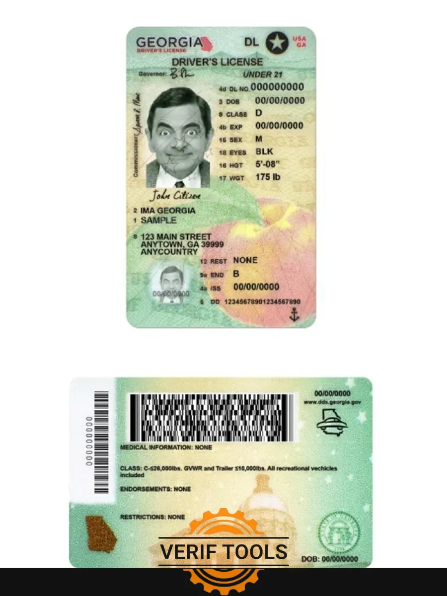 Usa Georgia Driving License Under 21 — Driver License