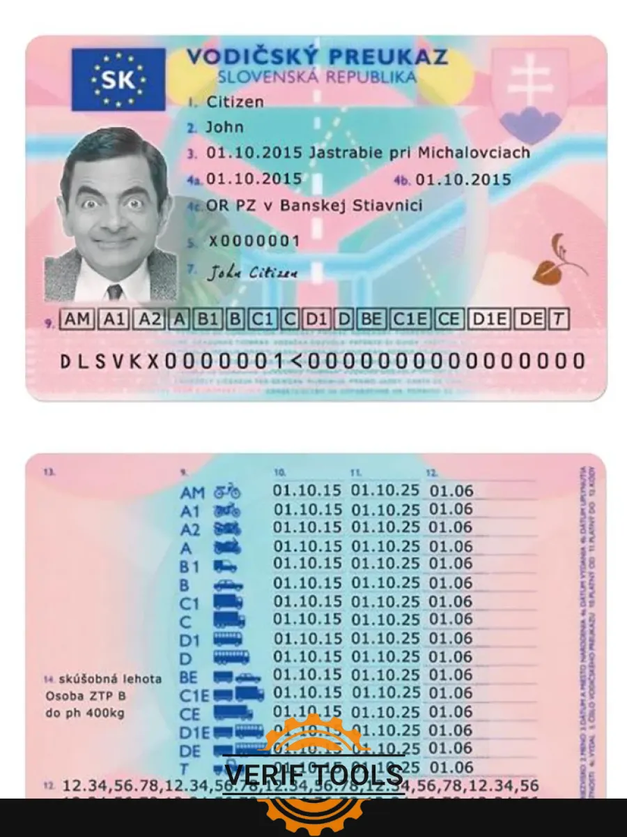 Slovakia Driving License — Driver License