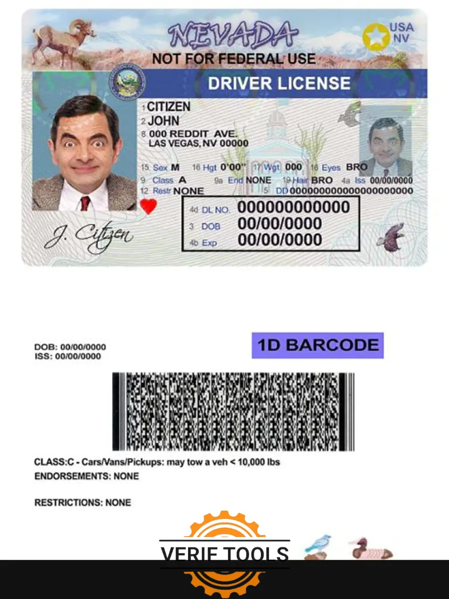Usa Nevada Driving License