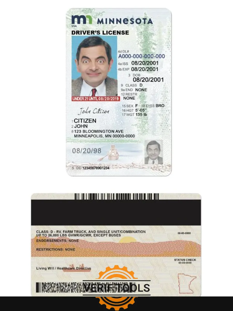 Usa Minnesota Driving License Under 21 — Driver License