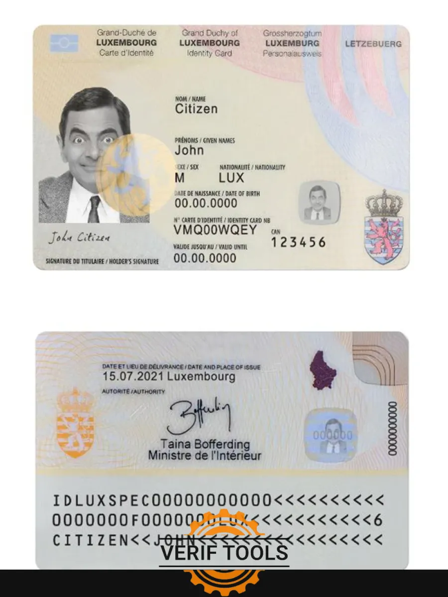 Luxembourg Id Card — ID Cards