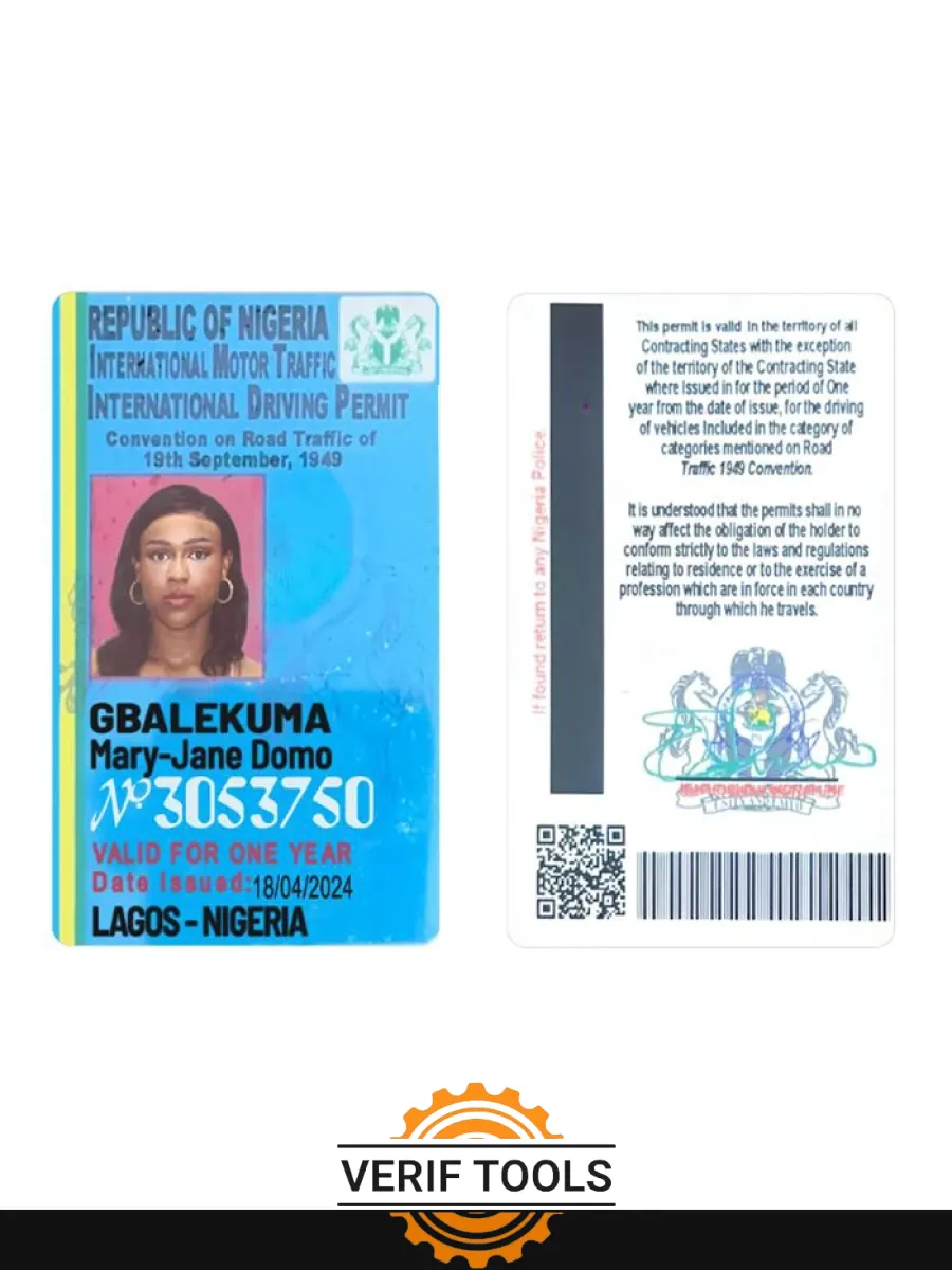 Nigeria International Driving License — Driver License