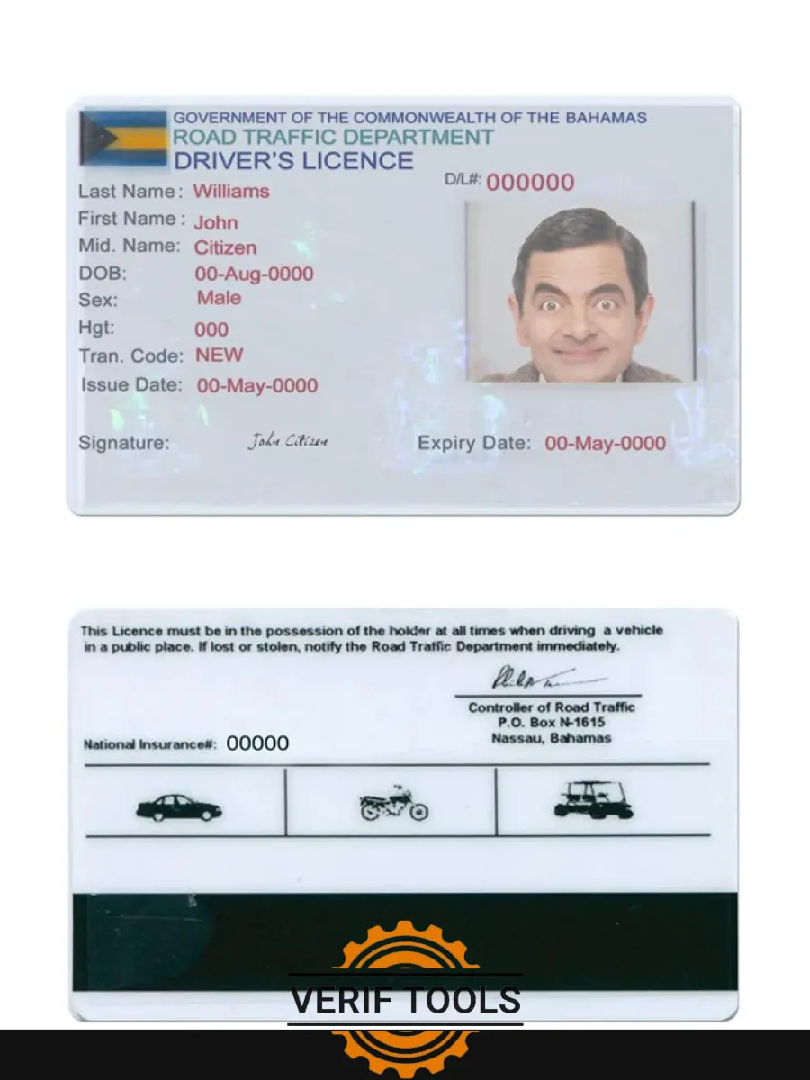 Bahamas Driving License — Driver License