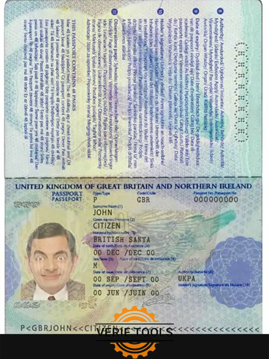 United Kingdom Passport Template In Psd Format Fully Editable 2006 2010 — Passports