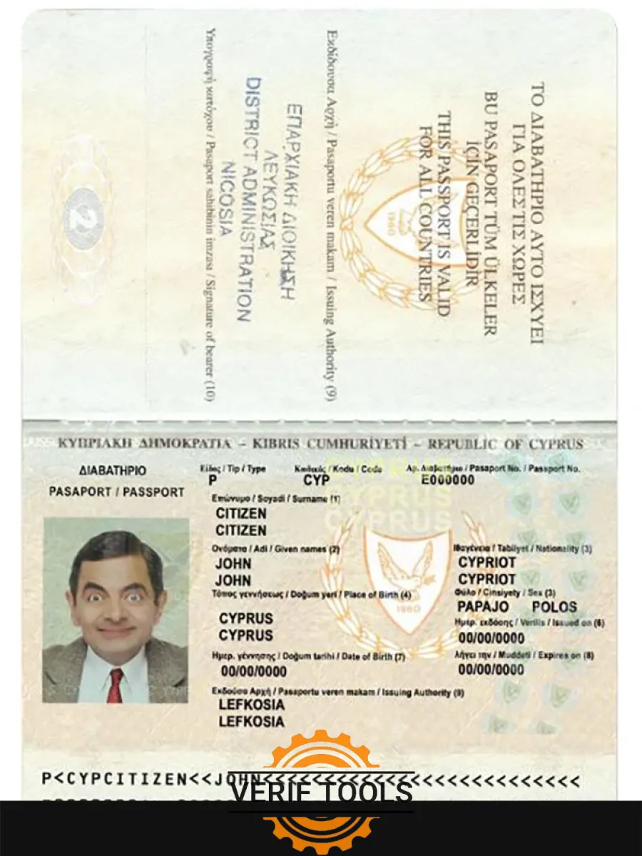 Cyprus Passport Version 2 — Passports