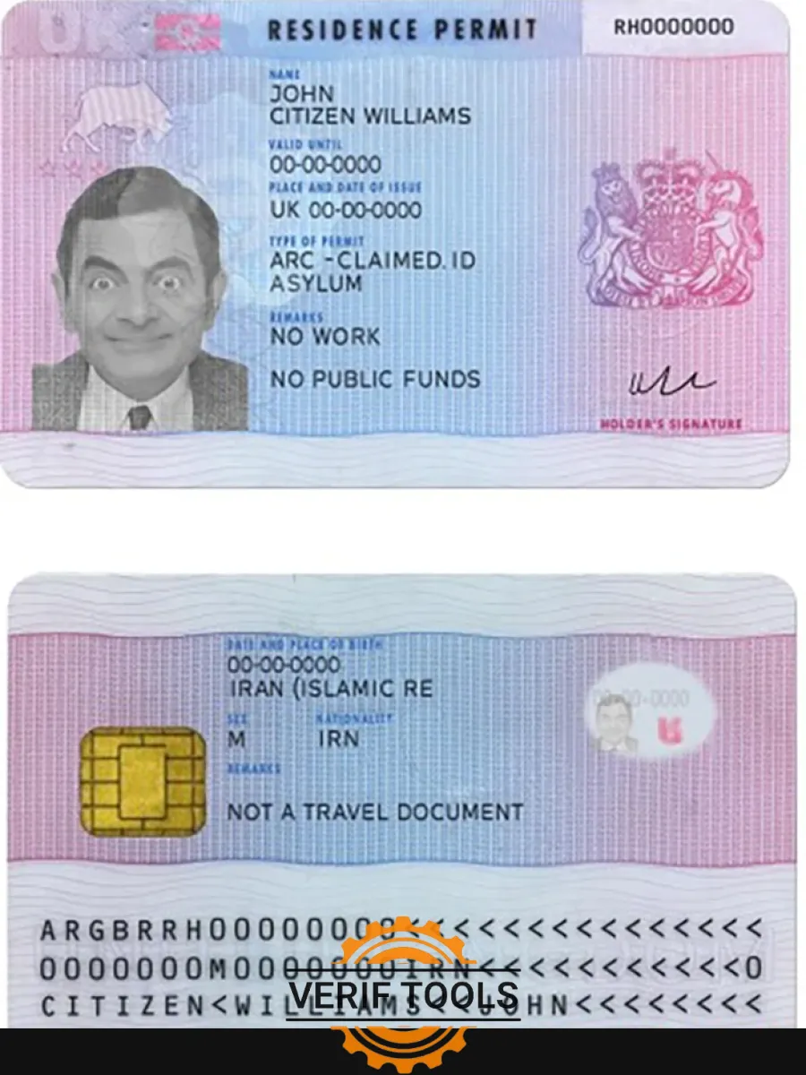 United Kingdom Residence Permit Version 2
