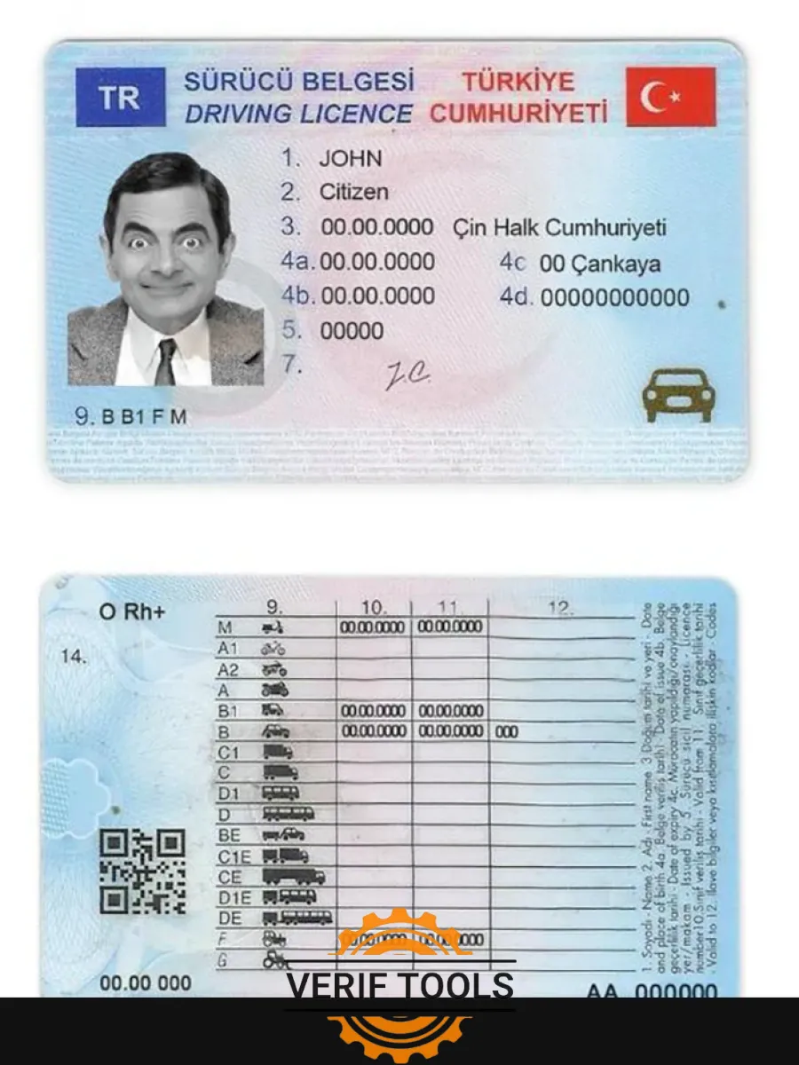 Turkey Driving License — Driver License