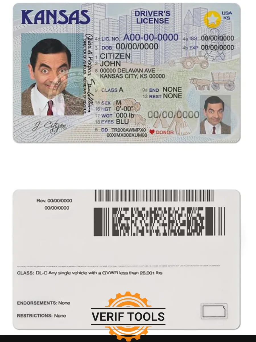 Usa Kansas Driving License
