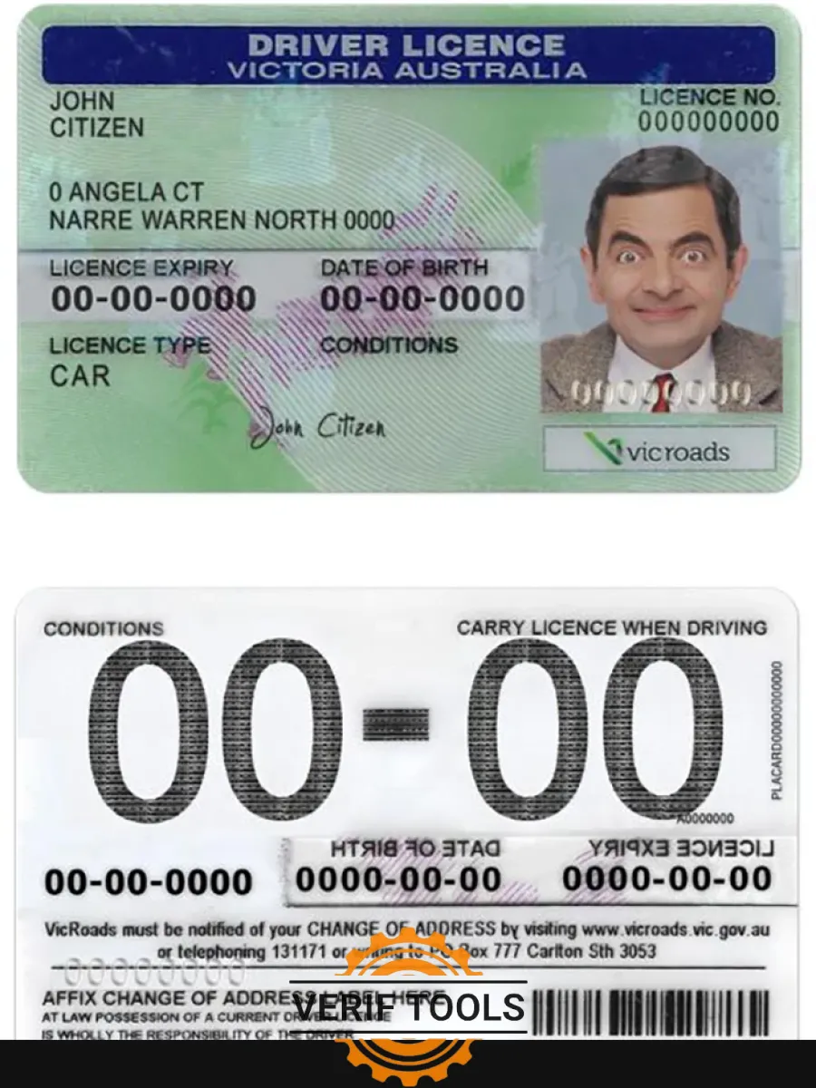 Australia Victoria State Dl Version 2 — Driver License