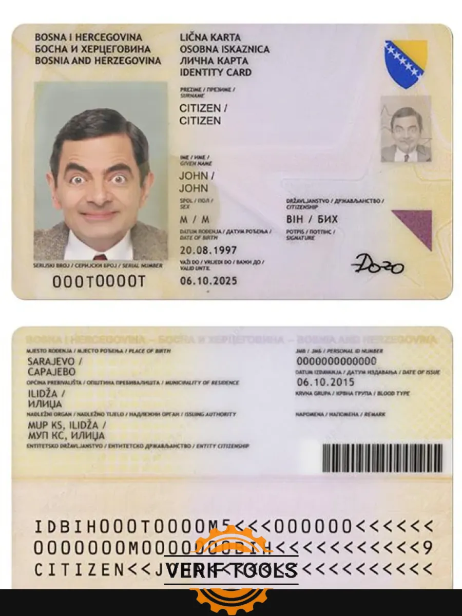 Bosnia And Herzegovina Id 2015 2025 — ID Cards