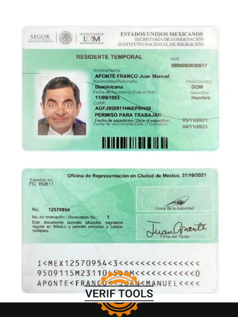 Mexico Residence Permit 2021 Present — Residence Permit