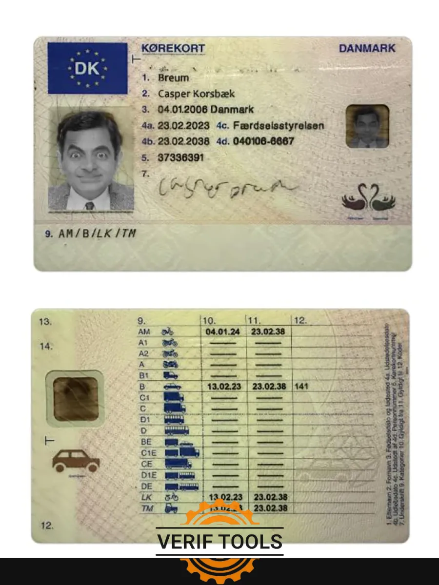 Denmark Driving License 2023 Present — Driver License