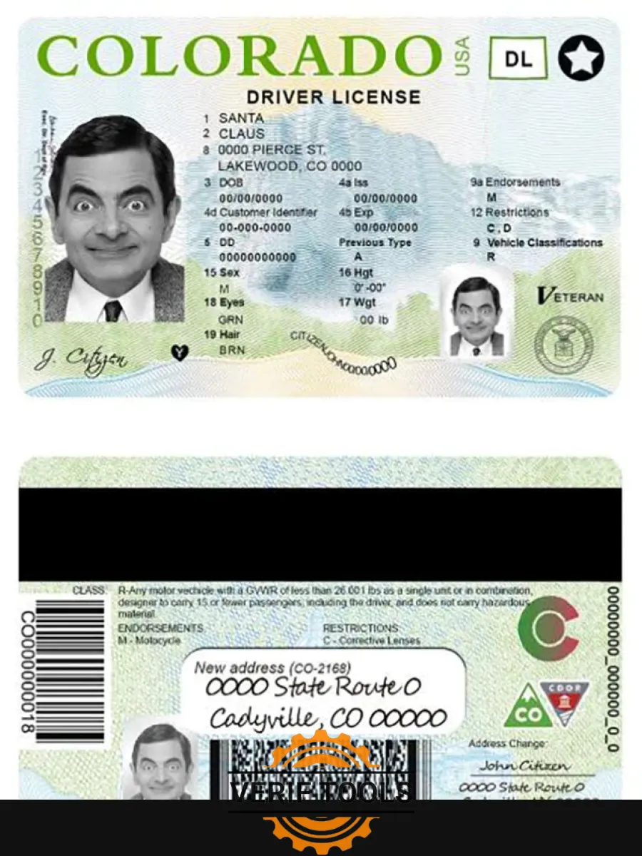 Usa Colorado Driving License — Driver License