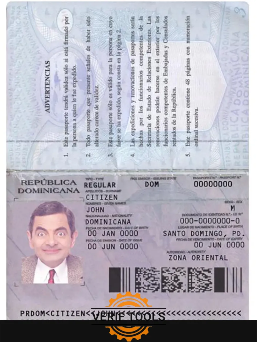 Dominican Repubic Passport Version 2 — Passports